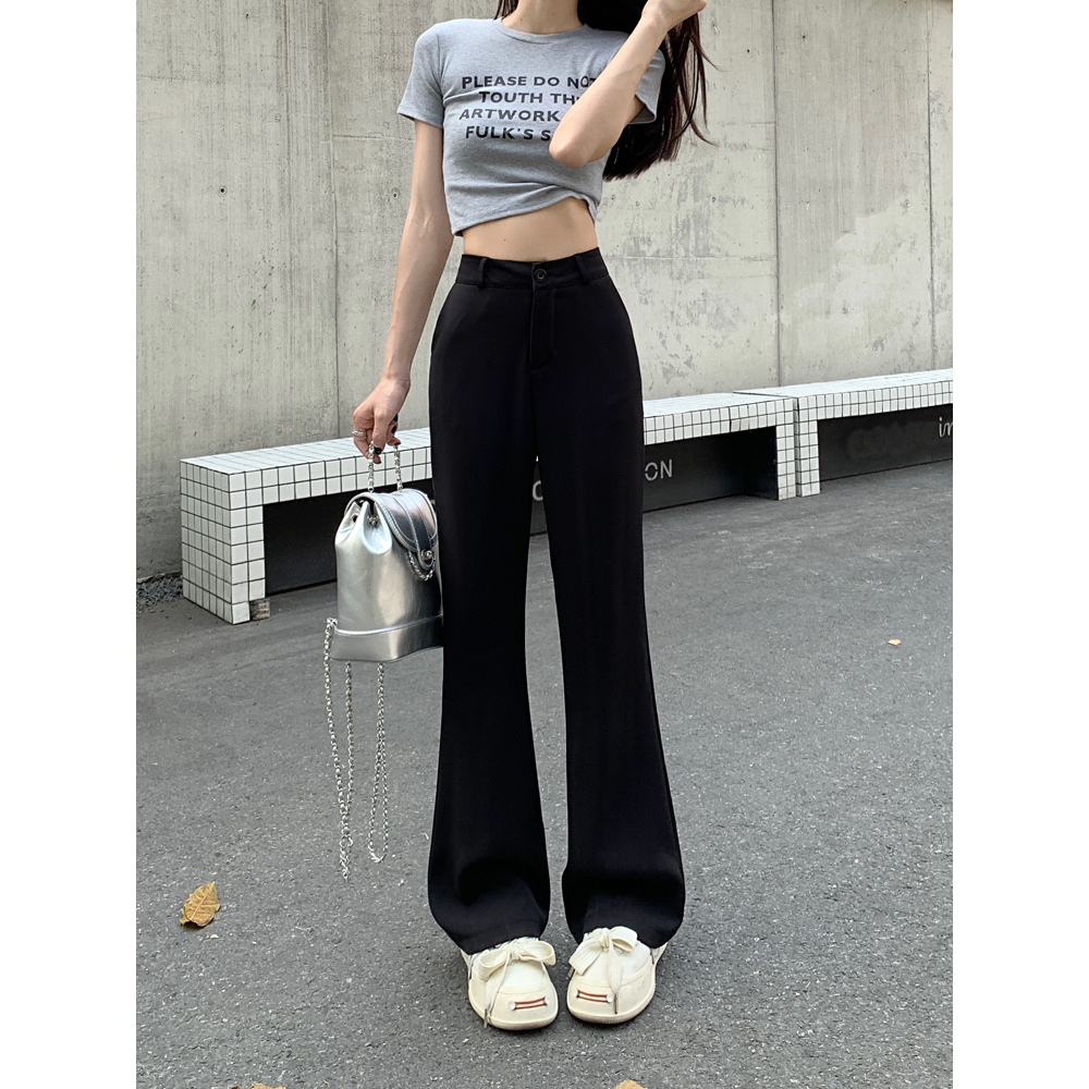 EUNII Korean Style Celana Flare Stretch Wanita Highwaist Jens