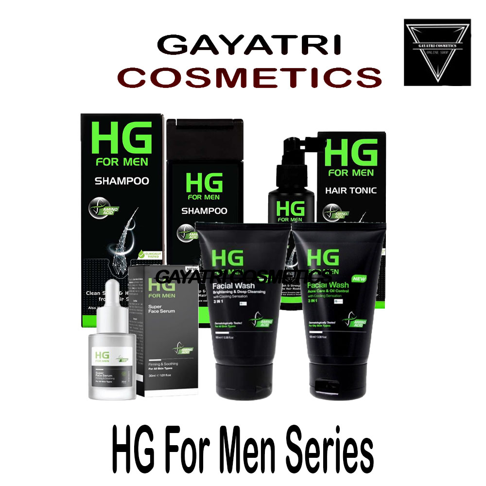 HG FOR MEN Perawatan Pria Series Shampoo/Facial wash/Hair Tonic/Serum