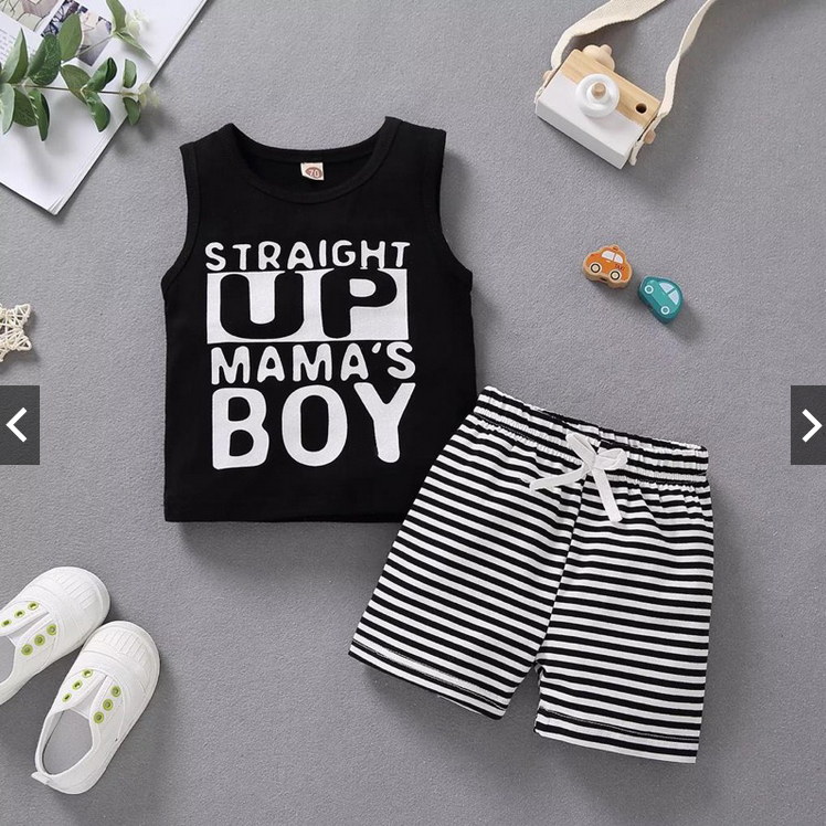 SETELAN  BAJU ANAK /  SETELAN SINGLET KOMBI SALUR MAMA BOY