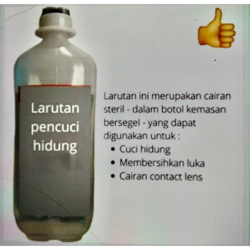 Cairan cuci hidung / cuci luka / cairan contact lens 100ml
