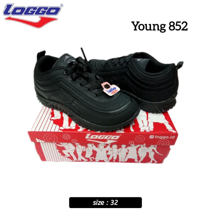 Sepatu Sekolah Anak Loggo (HITAM)