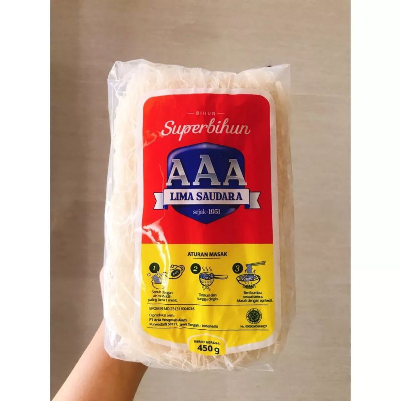 Bihun AAA 18 x 450 g / Super Bihun aaa dus isi 18 buah