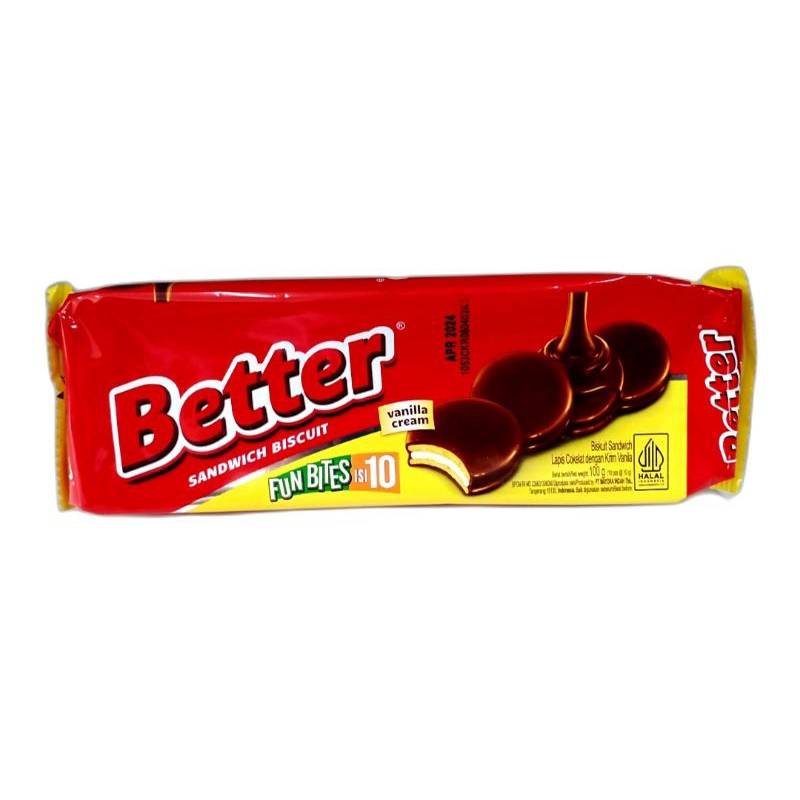 

BETTER SANDWICH BISKUIT COKLAT FUN BITES ISI 10