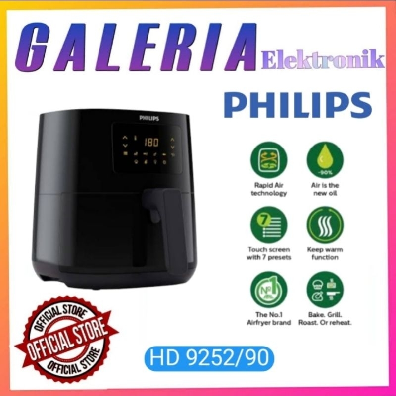 PHILIPS AIR FRYER HD9252/90 HD 9252/90 HD-9252/90 KAPASITAS 0.8KG 4.1L