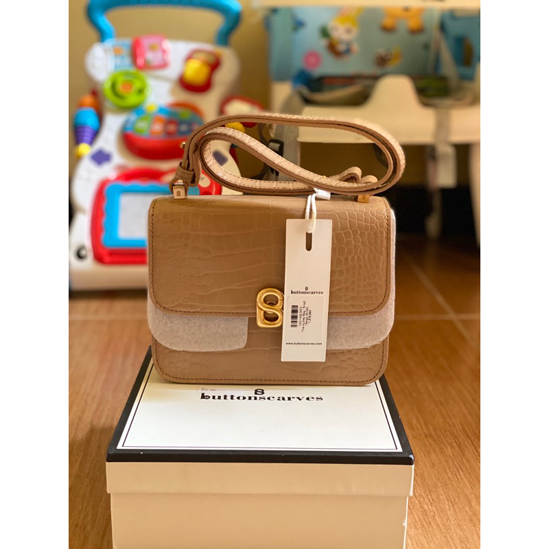 audrey bag croco buttonscarve preloved