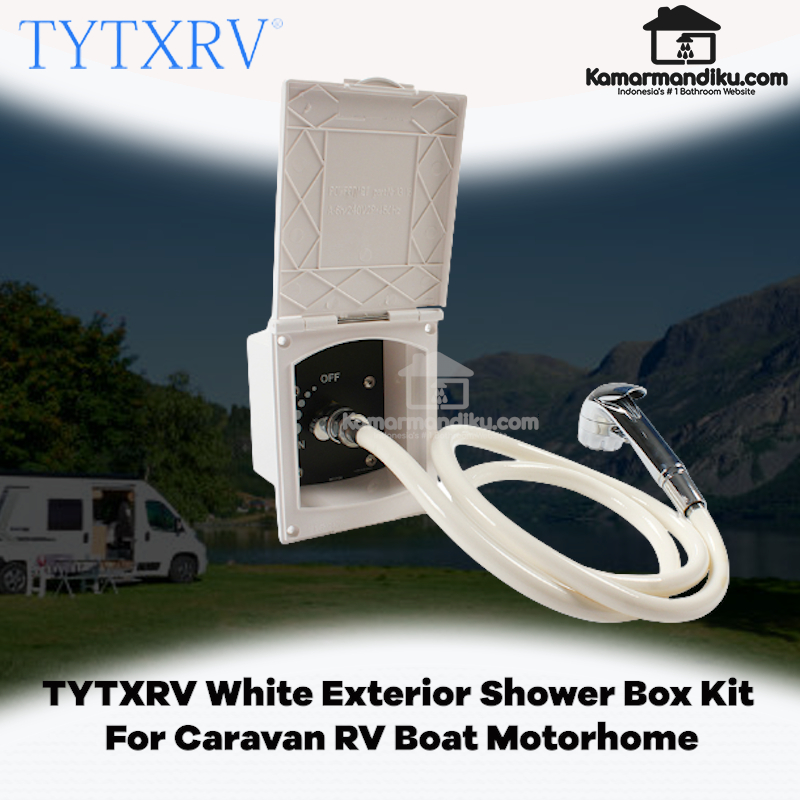 TYTXRV pressure water inlet/outlet white external shower box Campervan