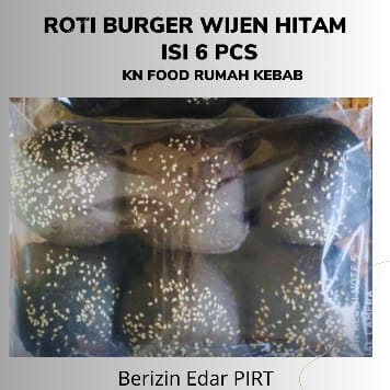 

Roti Burger Hitam Wijen 1 Buah - Black Burger Wijen Satuan