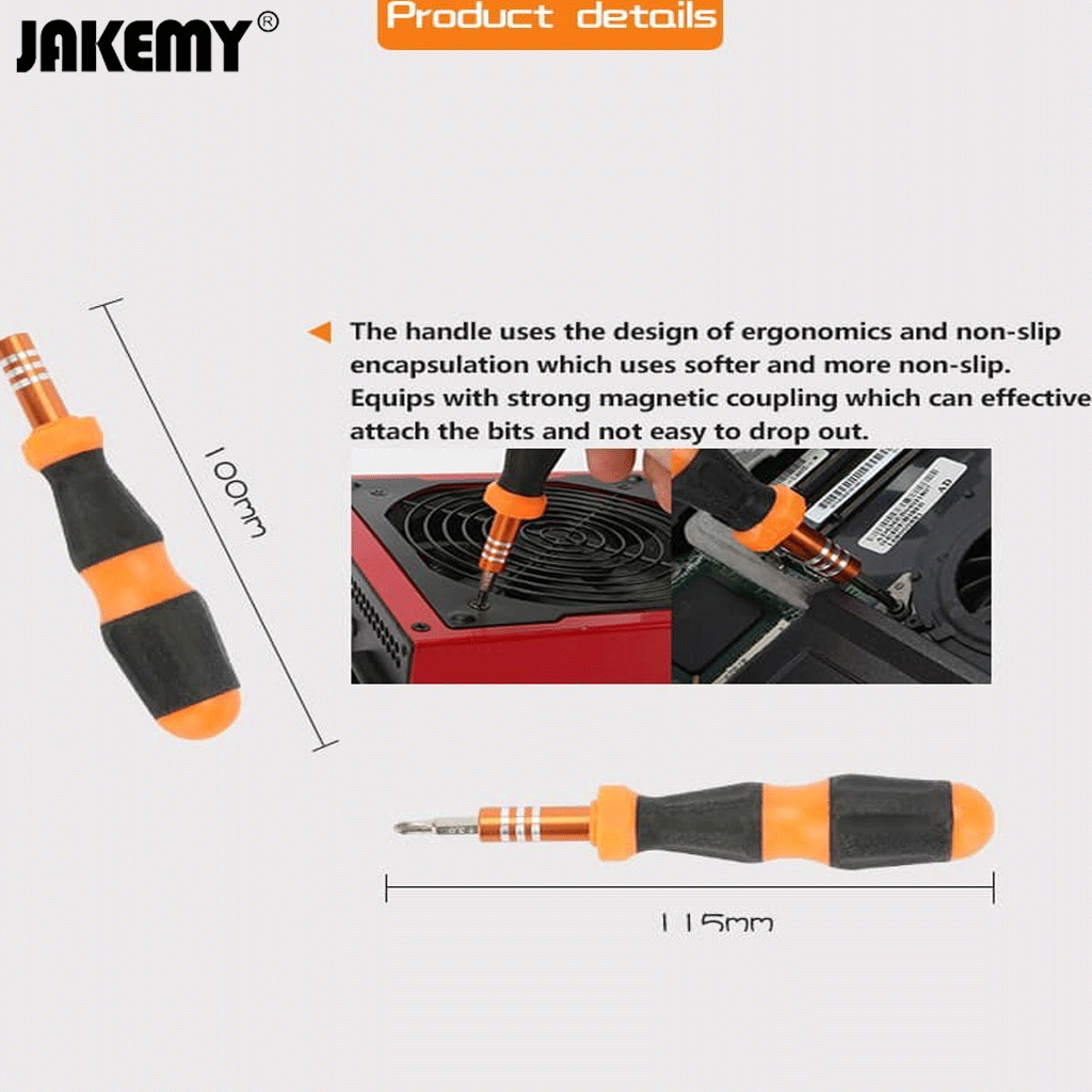 Jakemy 27 in 1 Obeng Set Lengkap Torx Hex Tri wing Gears Maintaining Tool Set - JM-8105