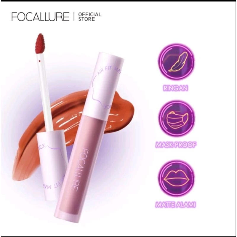 FOCALLURE FA417 Matte Lip Tint Super Long-Lasting Lipstick5-WARNA(BPOM)
