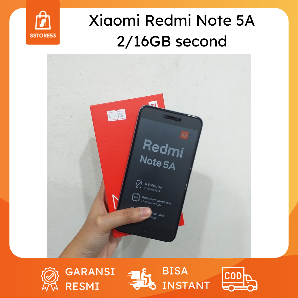 Xiaomi Redmi Note 5A 2/16GB HP Second Like New HP bekas