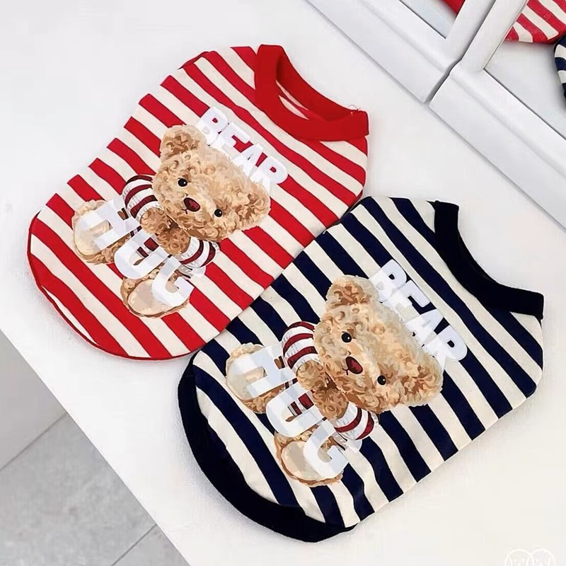 Bear hug korea stripe tee