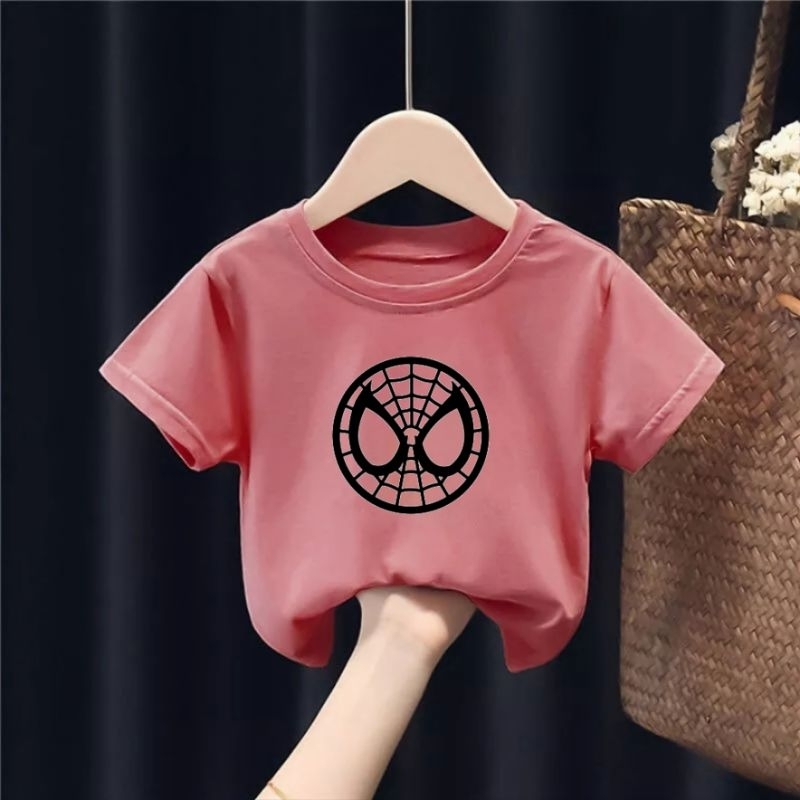 KHILIN STORE Kaos Anak Spiderman Cowo/Cewe Baju Oblong Anak laki-laki/Perempuan Cod