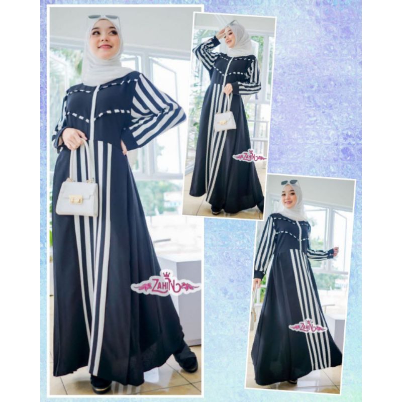 DRESS GAMIS VANIA MOTIF STRIPS / GARIS ORI BY ZAHIN