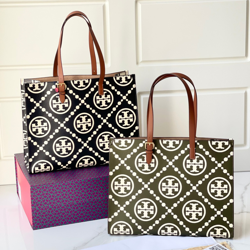 Tote bag wanita 150 Tas Tory B T Monogram Embossed leather Large premium import