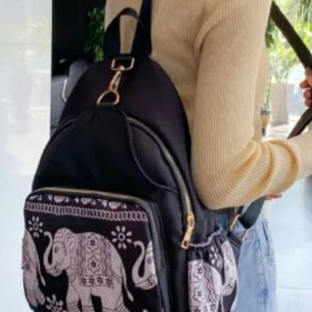 RANSEL WANITA IMPORT CHIBAO KAIT MOTIF 184#