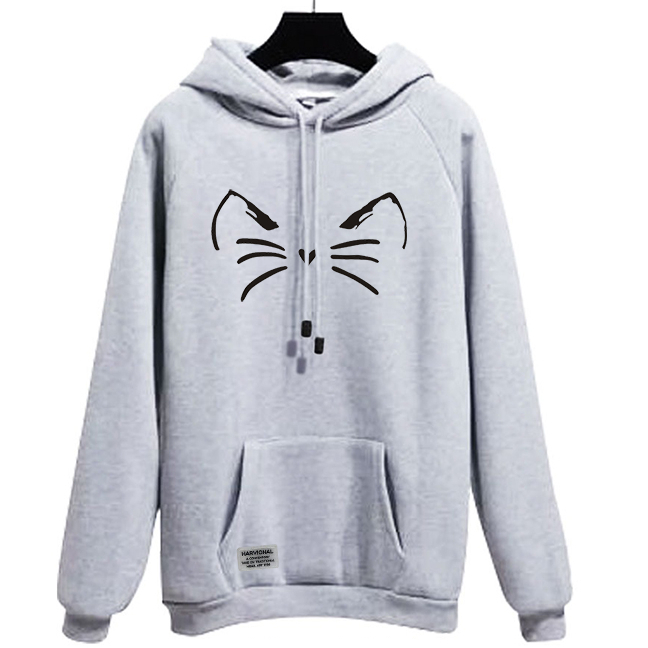 Parisdivarious Sweater Hoodie Jemper Kucing Tanpa Muka Bahan Fleece Size S - XXL (Pria &amp; Wanita)