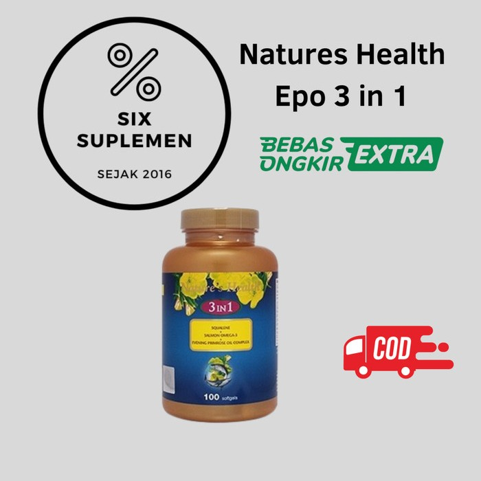 Nature’s Natures Health Squalene 3 in 1 Salmon omega 3 EPO 100 softgels