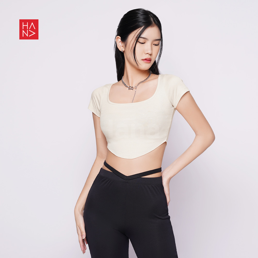 HanaFashion JKT - Audrey Ribbed Crop Top - CT192