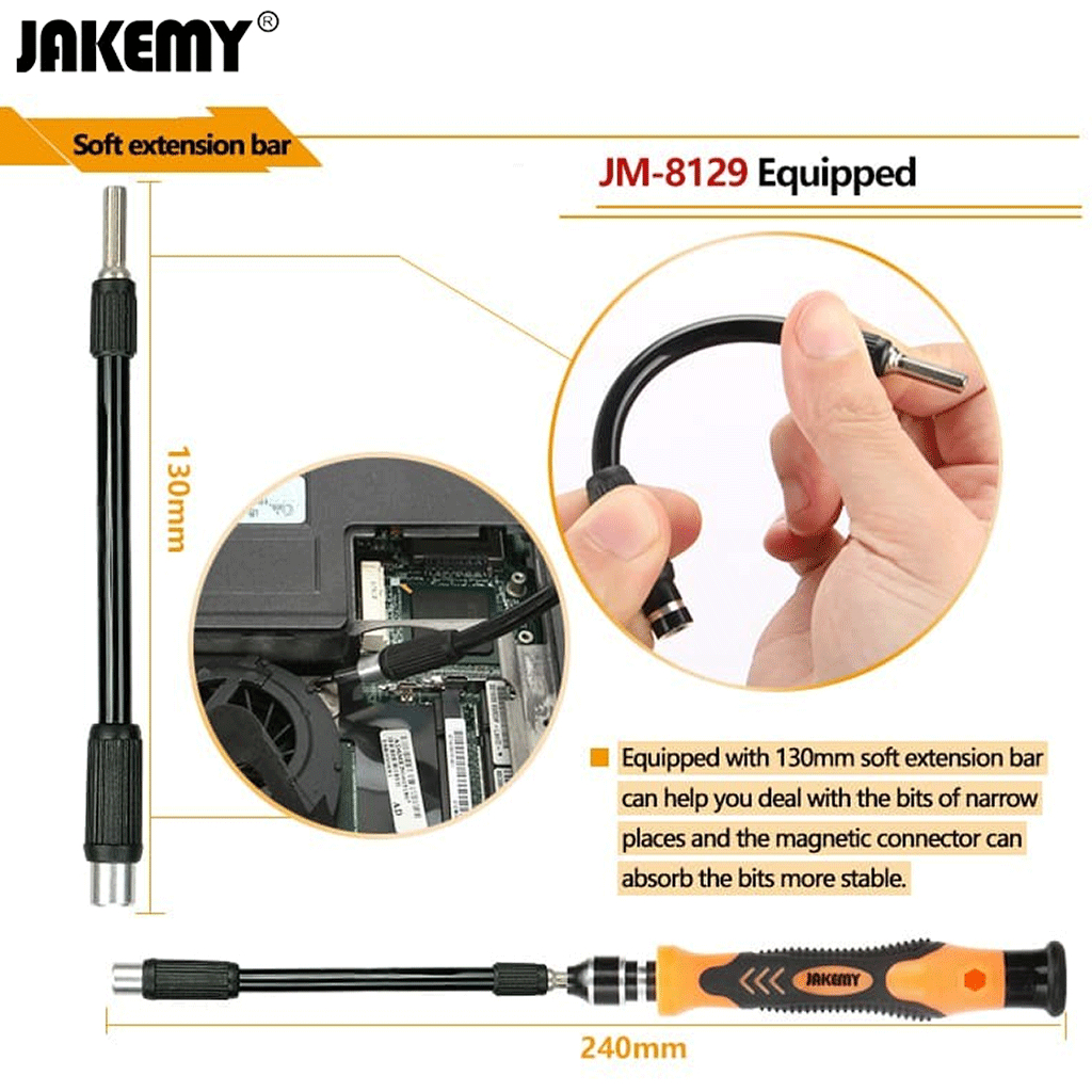 Jakemy JM-8129 45 IN 1 Obeng Set lengkap Torx lubang Handphone komputer Lapotp