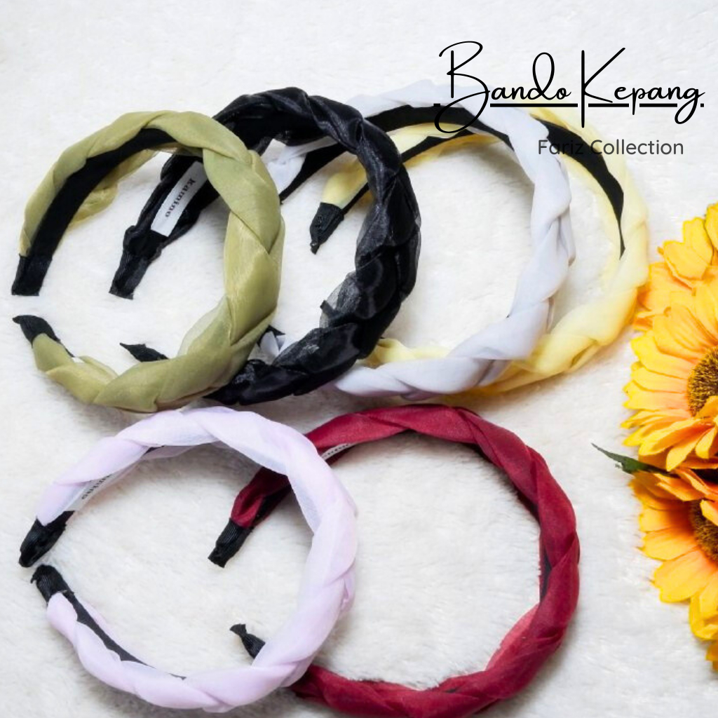 Bando Korea Scrunchie WARNA RANDOM Headband Bandana Nagita Bando Kepang Scrunchie Bando Satin Wanita