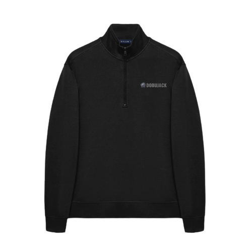 Half zipper DOBUJACK logo print ceam | sweater zipper | jaket sleting leher | jaket pria murah | sweater pria | sweater resleting | sweater turtleneck | sweater zip