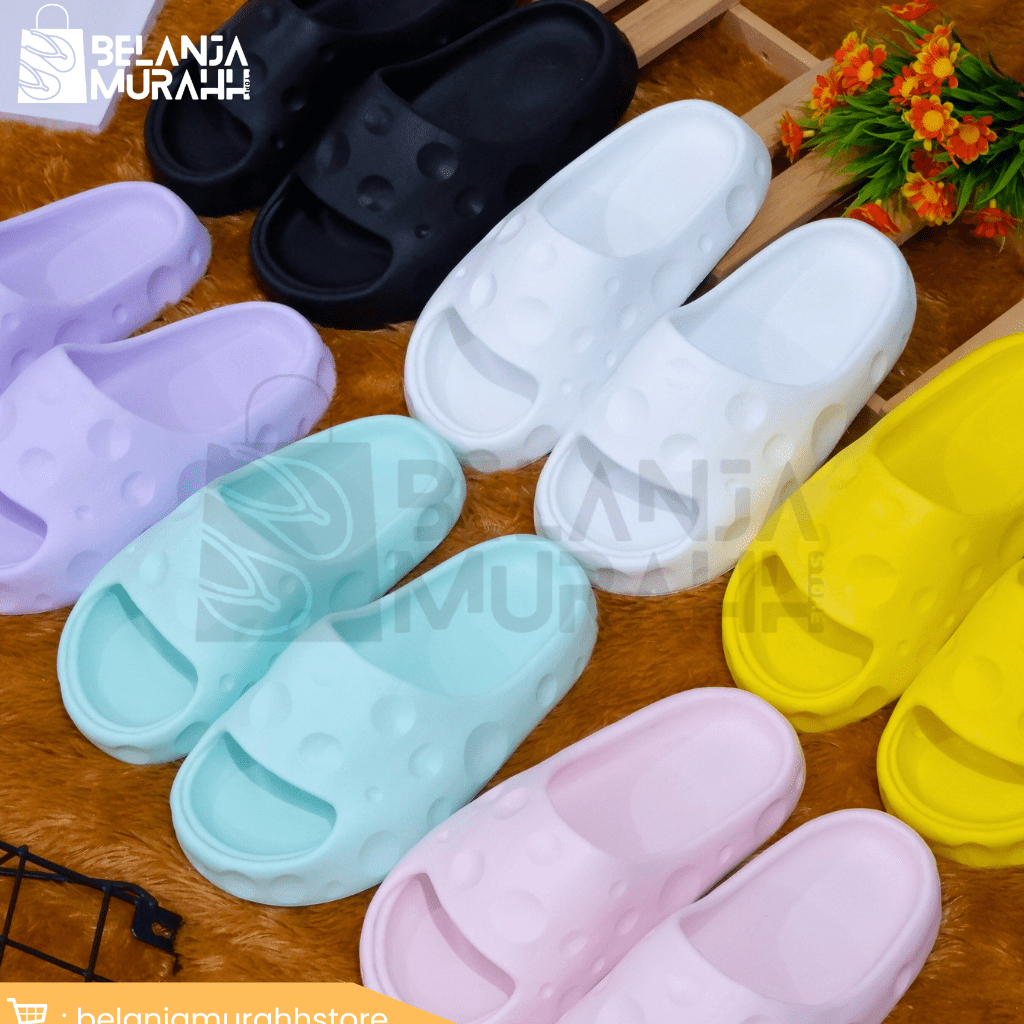 sandal slop jelly wanita motif spon lucu sandal slop wanita motif sandal spon sandal wanita santai