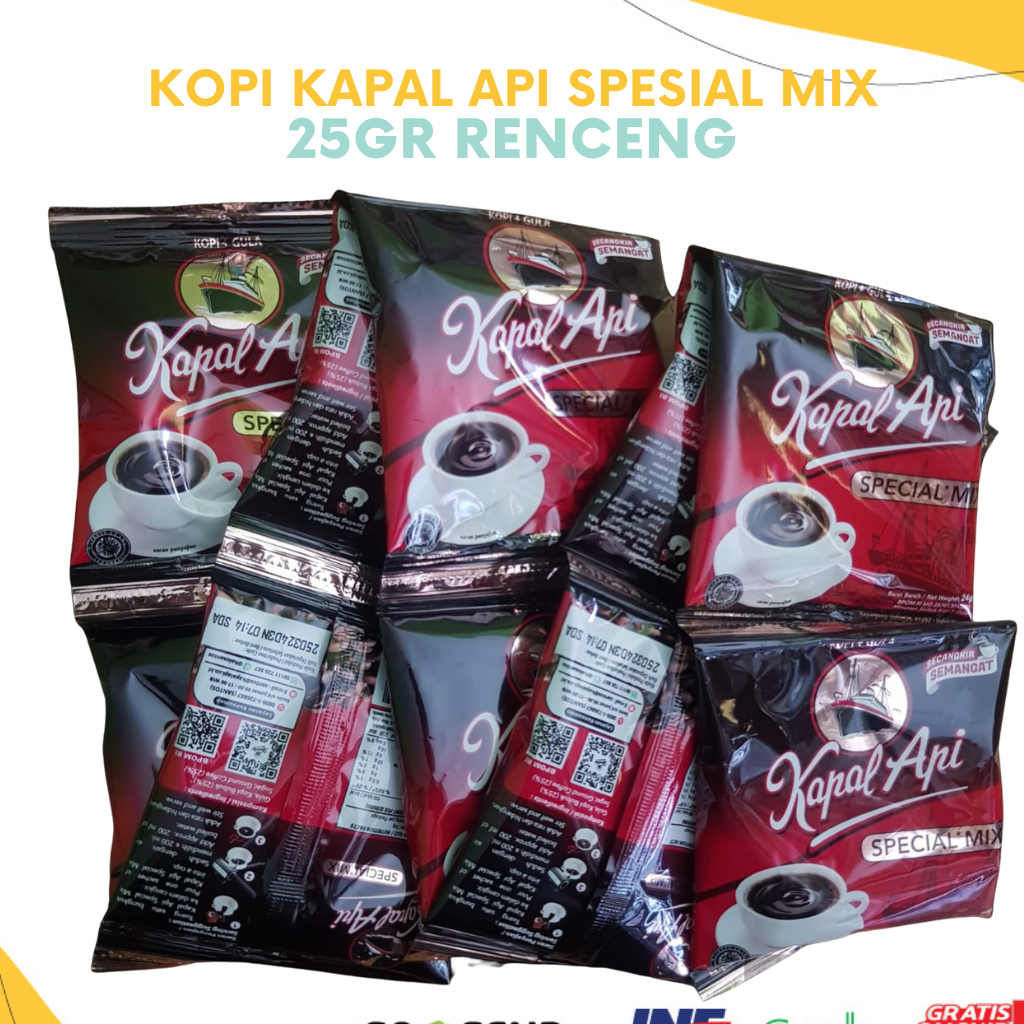 

Kopi Kapal Api Spesial Mix 10x25gr Renceng