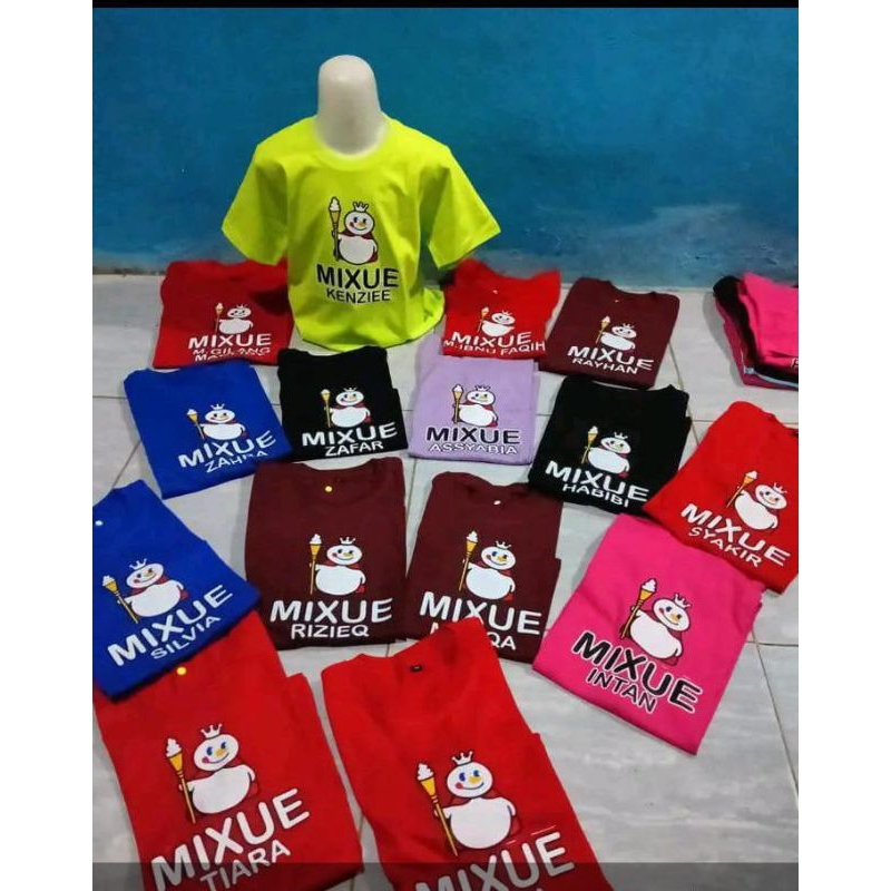 Kaos Mixue Free Nama// Kaos Viral Mixue