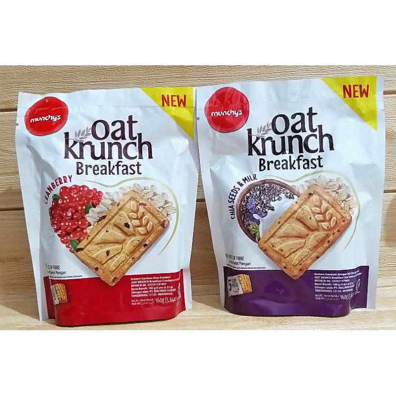 ✔MURAH OAT Krunch Breakfast 160g / Oat Krunch Biskuit Diet / Biskuit Gandum