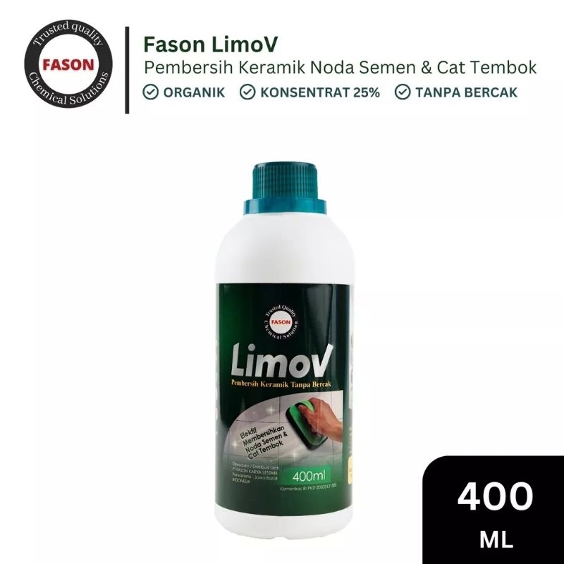 FASON LIMOV 400 ML CAIRAN PEMBERSIH KERAMIK NODA SEMEN CAT TEMBOK TANPA BERCAK UNTUK KERAMIK DOFF CE