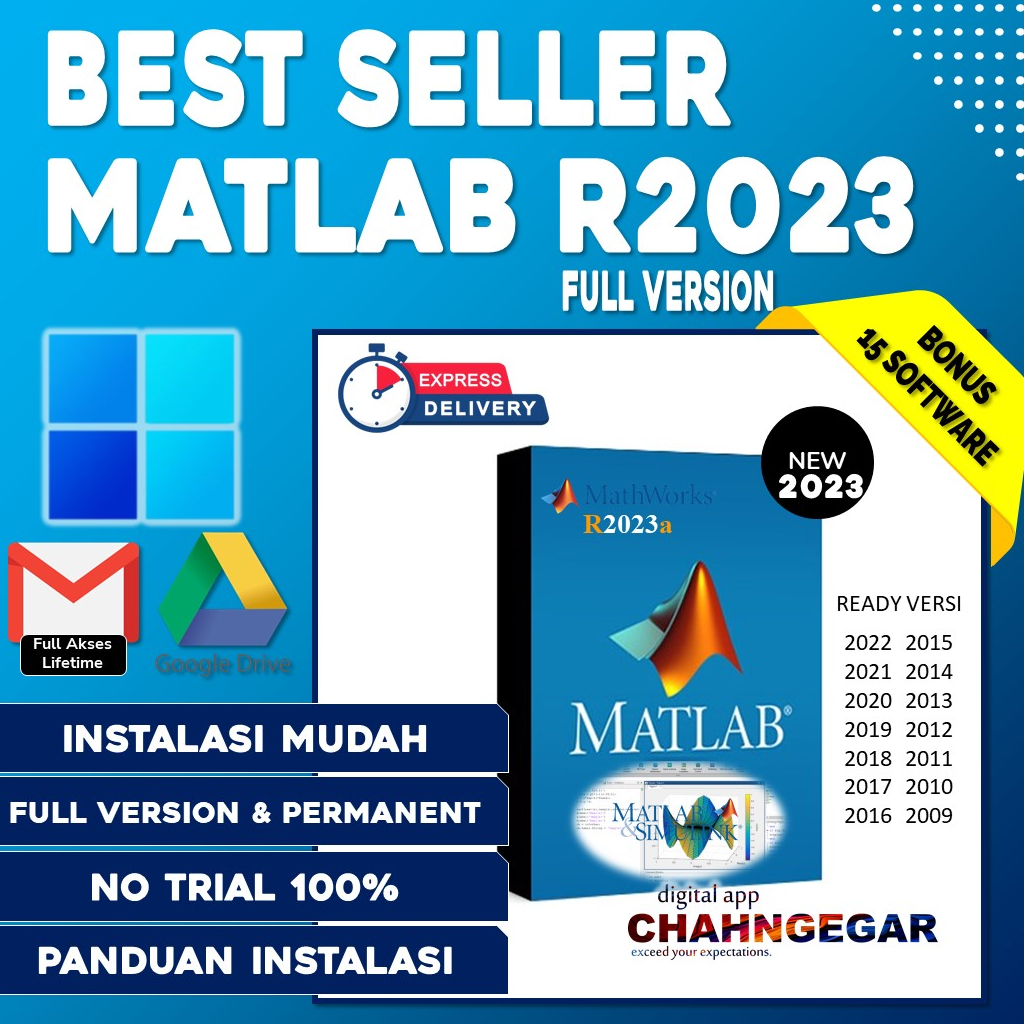 Software Mathworks Matlab 2023 Matlab 2022 / Matlab dan Simulink 2021 / 2020 / 2019 / 2018 / 2017 / 2016 / 2015 Full Version | Software Matlab Simulink