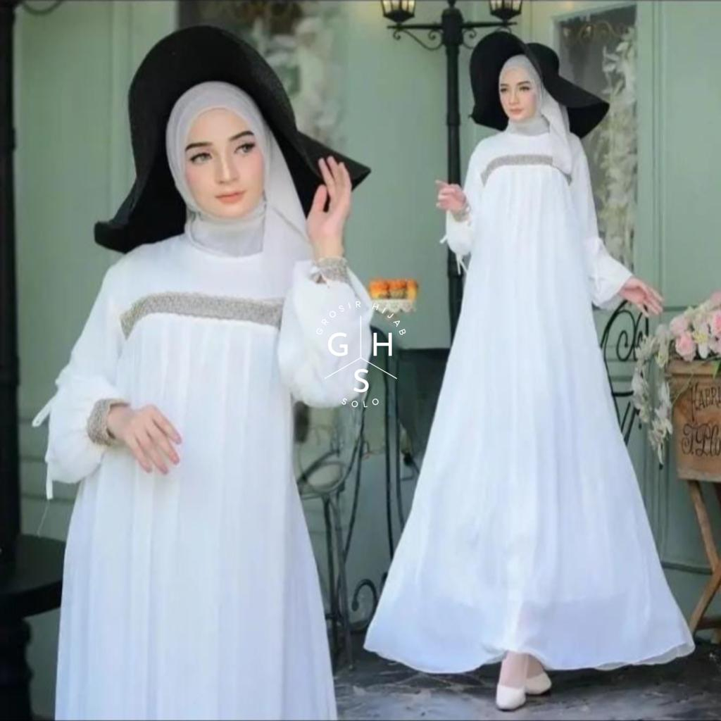 IRENA GAMIS OVERSIZE MAXI RENDA TALI DAILY BUSUI DRESS WANITA CRINCLE AIRFLOW PREMIUM (DBY)