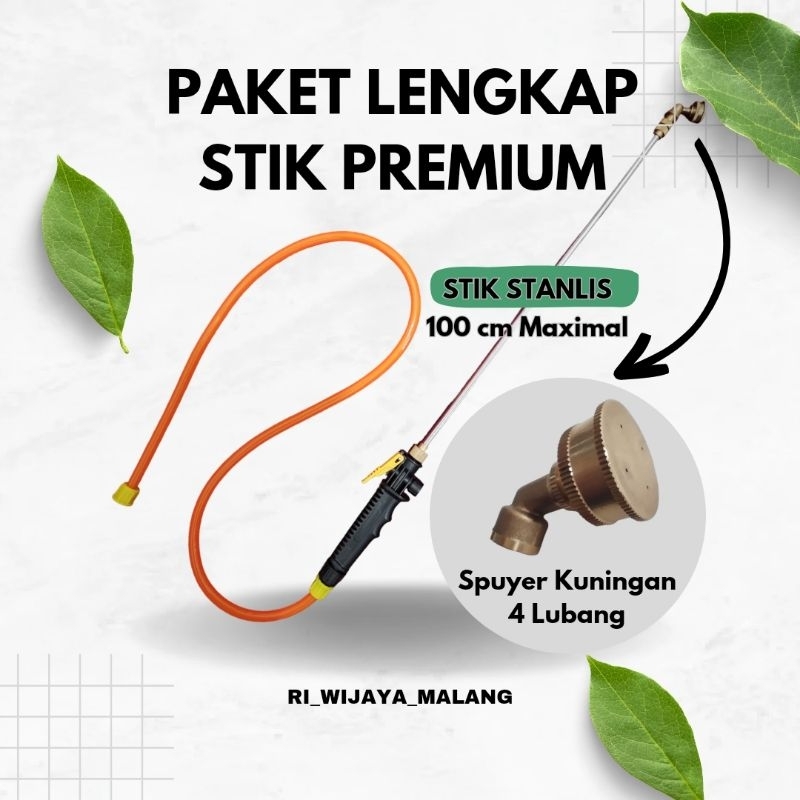 PAKET LENGKAP STIK SPRAYER PREMIUM / STIK TANGKI CAS / STOP KRAN SPRAYER ELEKTRIK / SELANG SPRAYER E