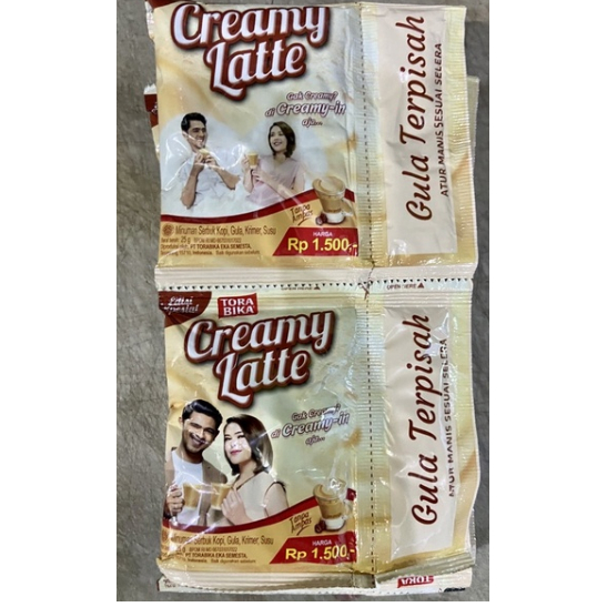 

Kopi TORABIKA CREAMY LATTE SACHET / RENCENG / 10 Sachet