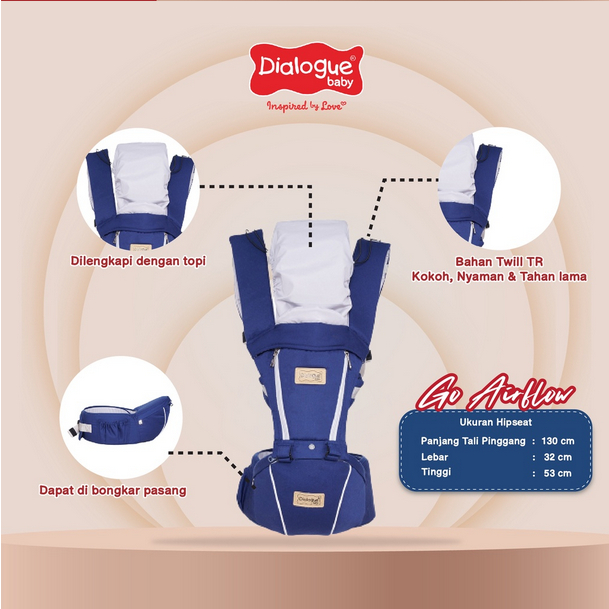 Dialogue Baby Hipseat 7 in 1 Go Airflow - DGG1038