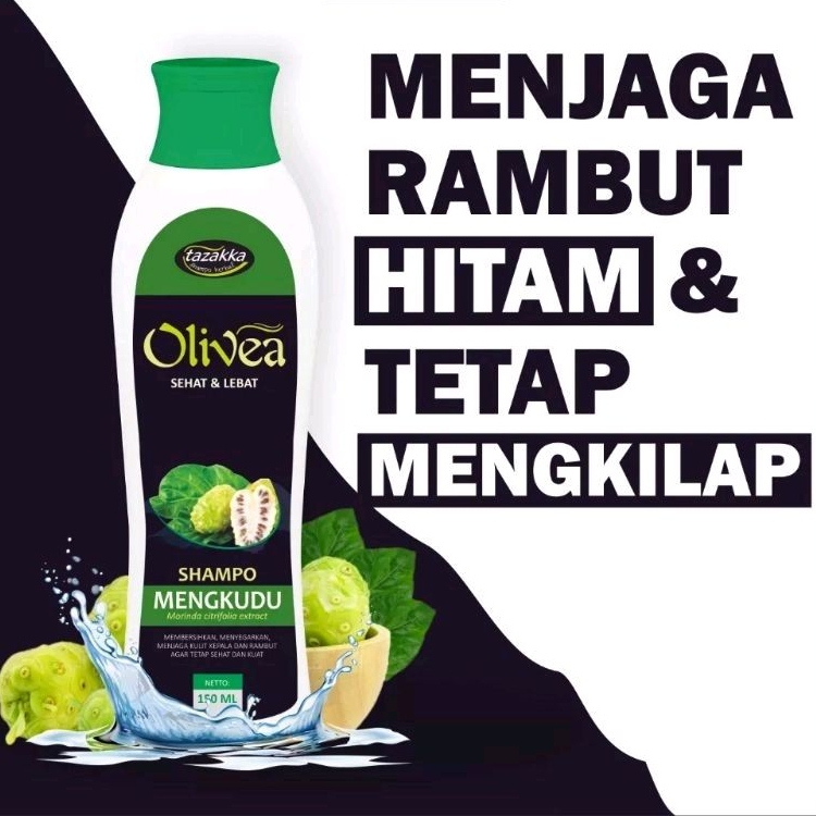 olivea shampo mengkudu pace tazakka untuk menghitamkan rambut 150 ml bpom