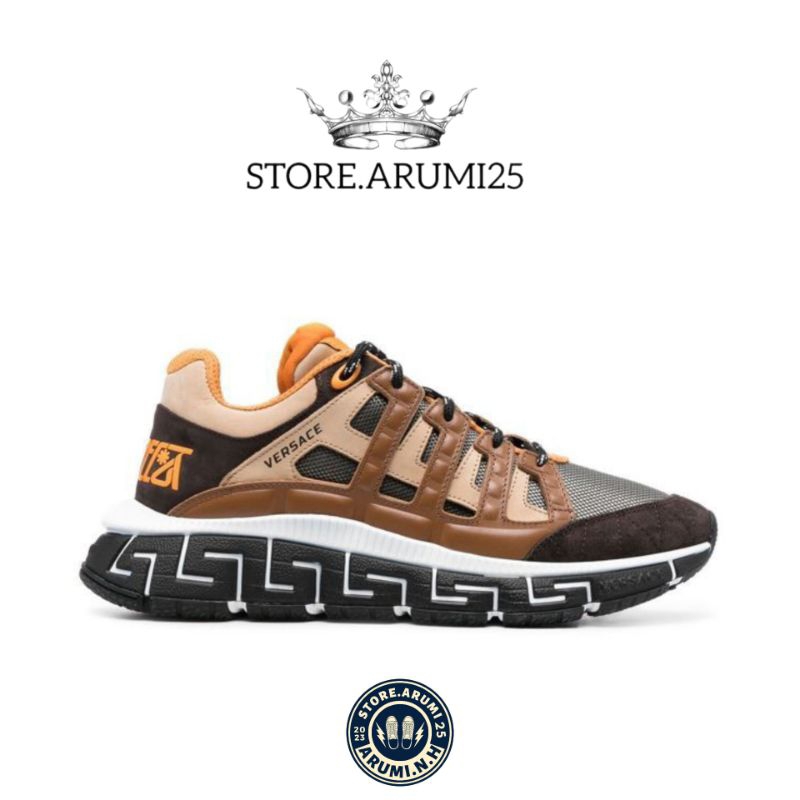 Sepatu Versace Trigreca//Brown/Black/Orange