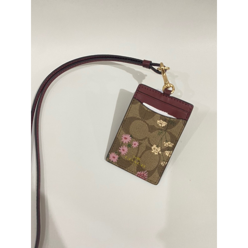 

Coach C8735 Flower Lanyard id khaki multi