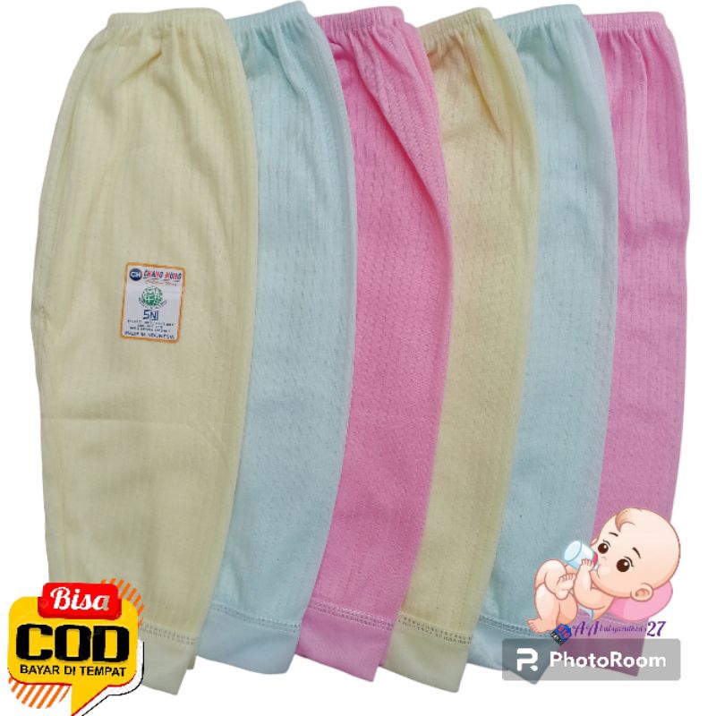 6PC Celana Panjang Bayi Polos Salur Ukuran 0-6Bulan SNI Murah Nyaman Berkualitas
