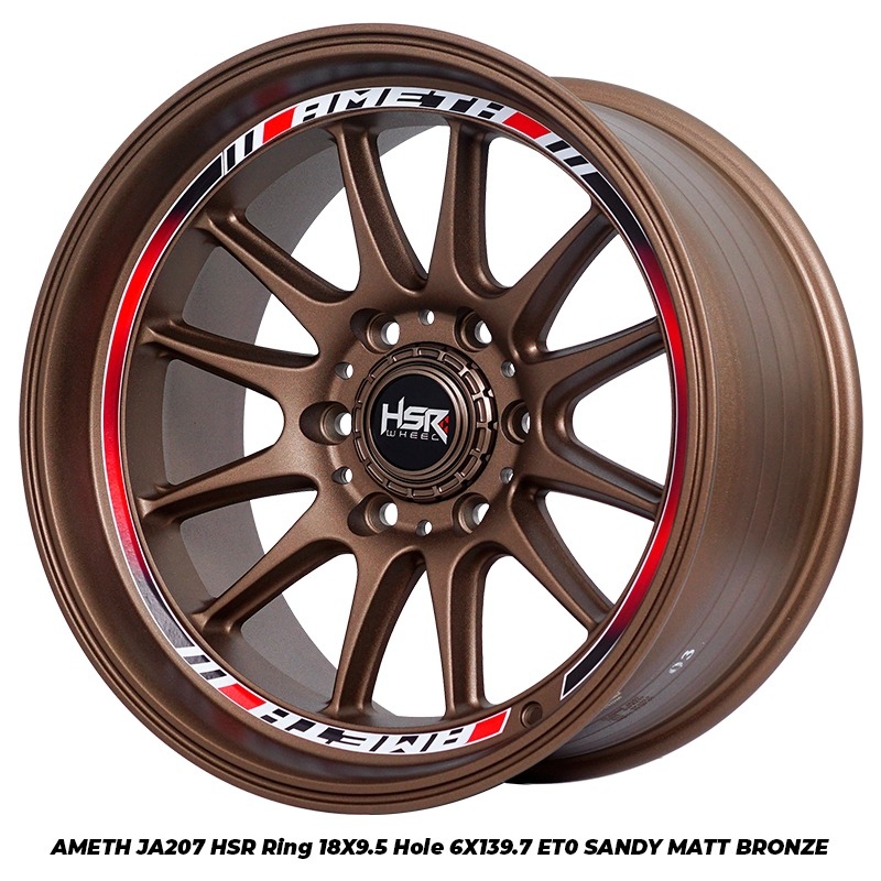Velg Mobil Pajero Ring 18 Velg HSR AMETH JA207 R18 Lobang 6 Fortuner Ranger Hilux DC