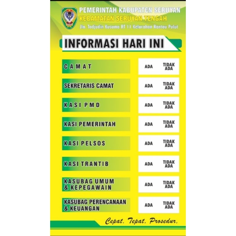 

Informasi Terkini Kantor atau papan Pegawai