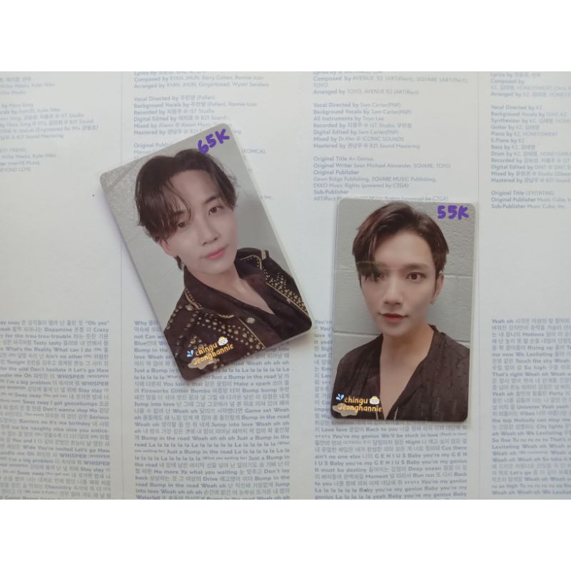 Photocard PC VOD Touring Be The Sun Jeonghan Joshua