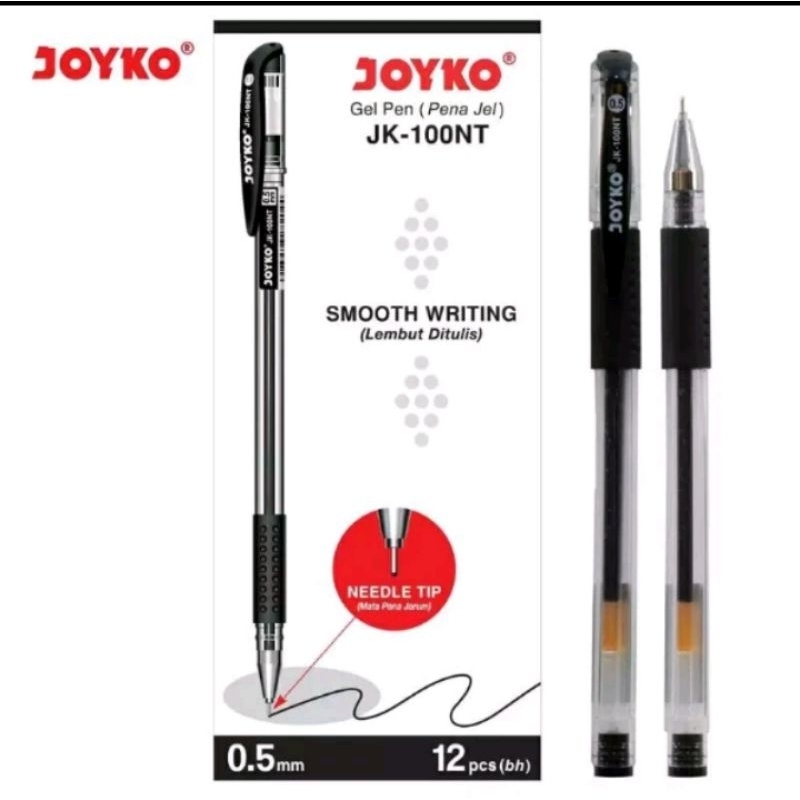 

Joyko Gel Pen JK-100NT 0.5mm Pulpen Pena Hitam 1 Pak Isi 12 Pcs