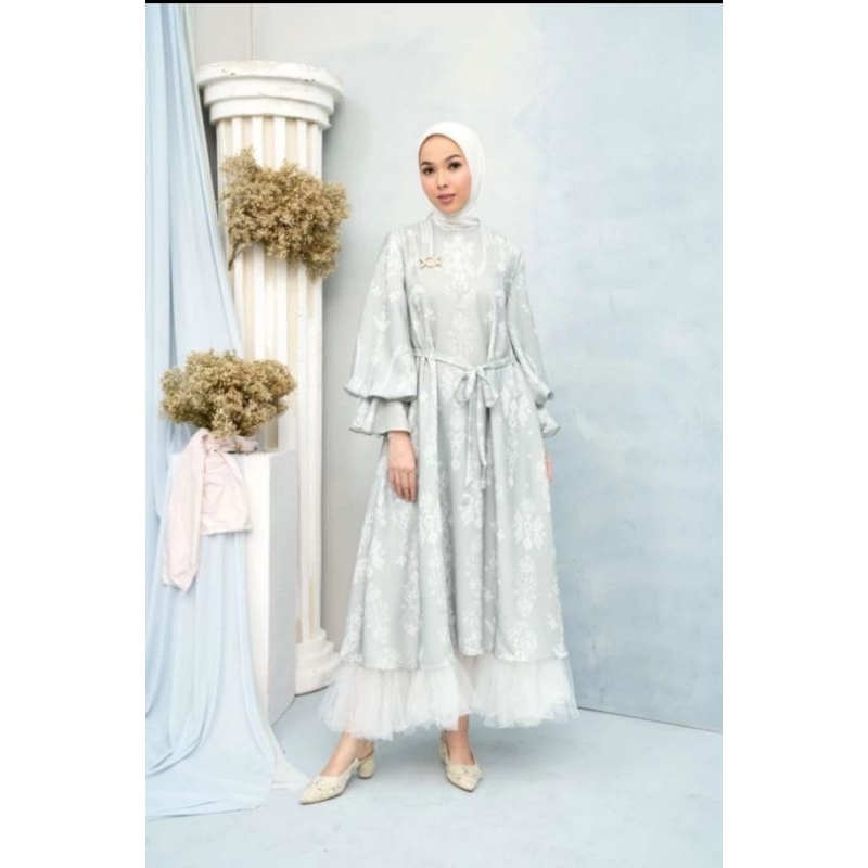 Ready New Lingga Dress Perak Size XL by WearingKlamby