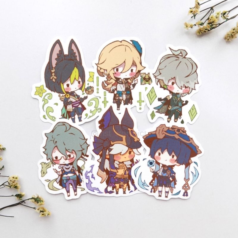 

Genshin Impact Die Cut Sparkle Glitter Sticker - Stiker Laptop