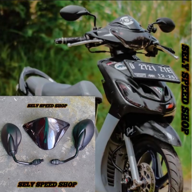 PAKET VARIASI SEPION X1 HITAM PLUS VISOR PNP MIO SPORTY MIO SOUL MIO M3 MIO GEAR BEAT KARBU DLL VISO