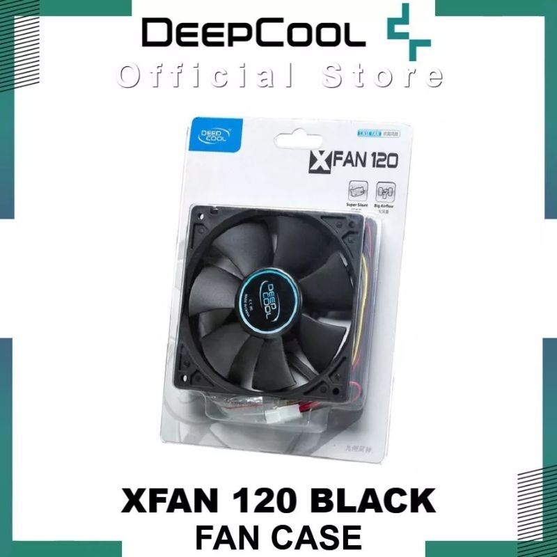 Deepcool XFAN 120 12cm FAN CASE BLACK / CASING HYDRO BEARING SILENT ( Deep Cool )