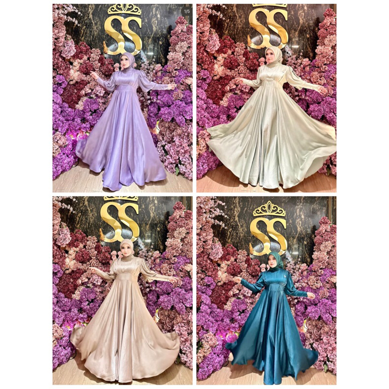 Gamis/dress bonsilk mewah ori by SHELLASAUKIA