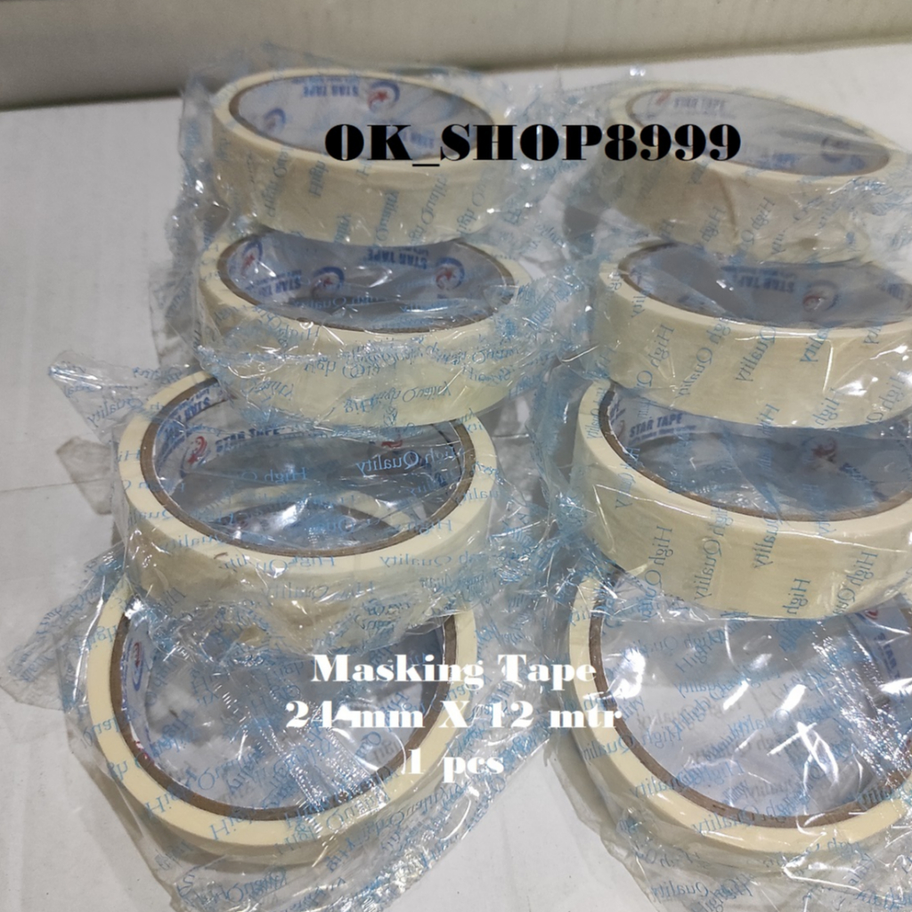 

lakban kertas ukuran 24 mm x 12 m harga termurah bisa bayar di tempat