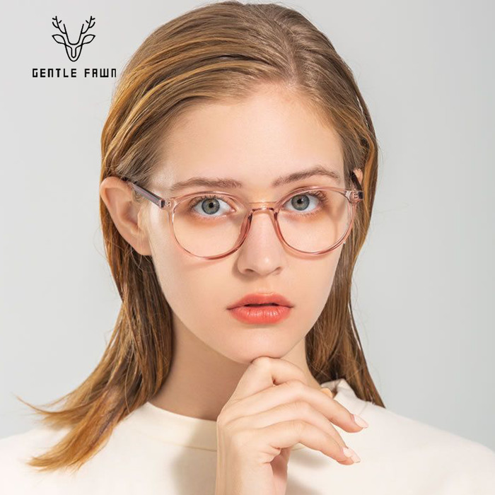 Gentle Fawn Kacamata Anti radiasi Blueray Style Pria Wanita Simple Bisa Minus Bentuk Oval  Tr90 8260